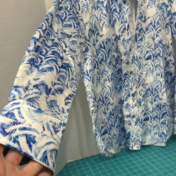 Robert Graham Men's Killimore Long-Sleeve Button-Down Shirt Size Medium - Picture 4 of 8